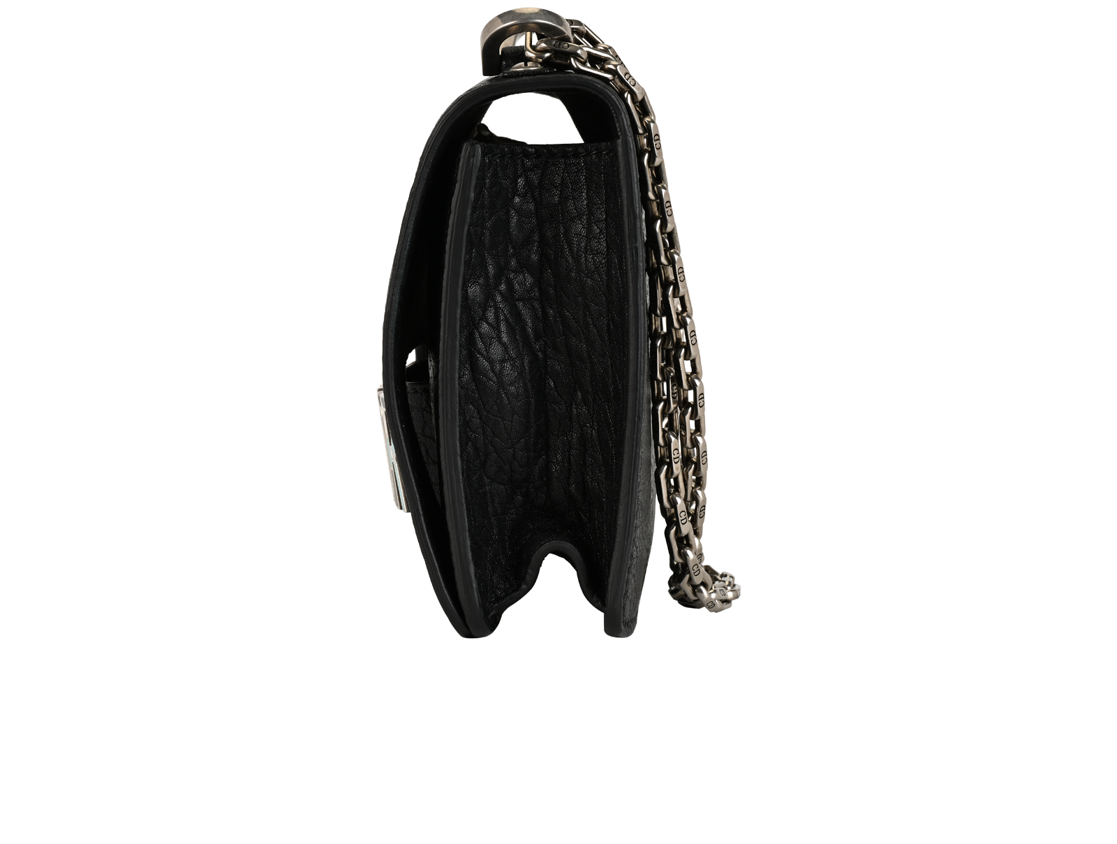 J'adior Flap Bag, &pound;750, Handbags, Black, Leather, Bottom view